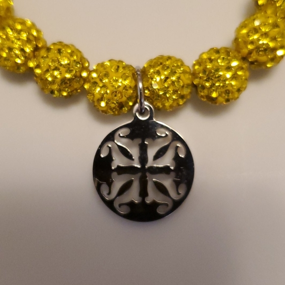 Rustic Cuff Emerson Yellow Shamballa Bead Bracelet - Picture 7 of 7